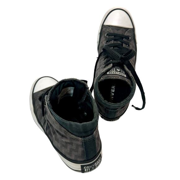 Converse Chuck Taylor All Star High Top Sneakers Women 7 Glam Dunk Distress Gray - Picture 9 of 11